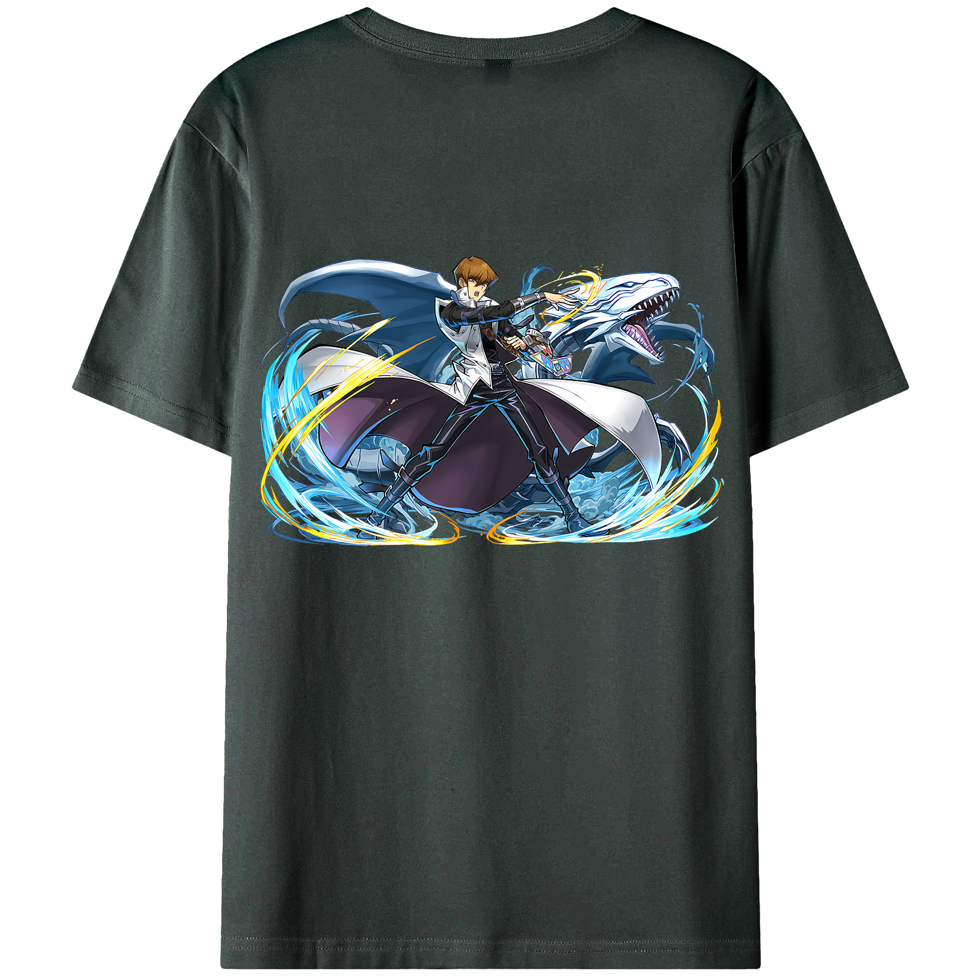 （画像用） 遊☆戯☆王 Yu-Gi-Oh! 綿100％ メンズ半袖Tシャツ（バックプリント） 通気性